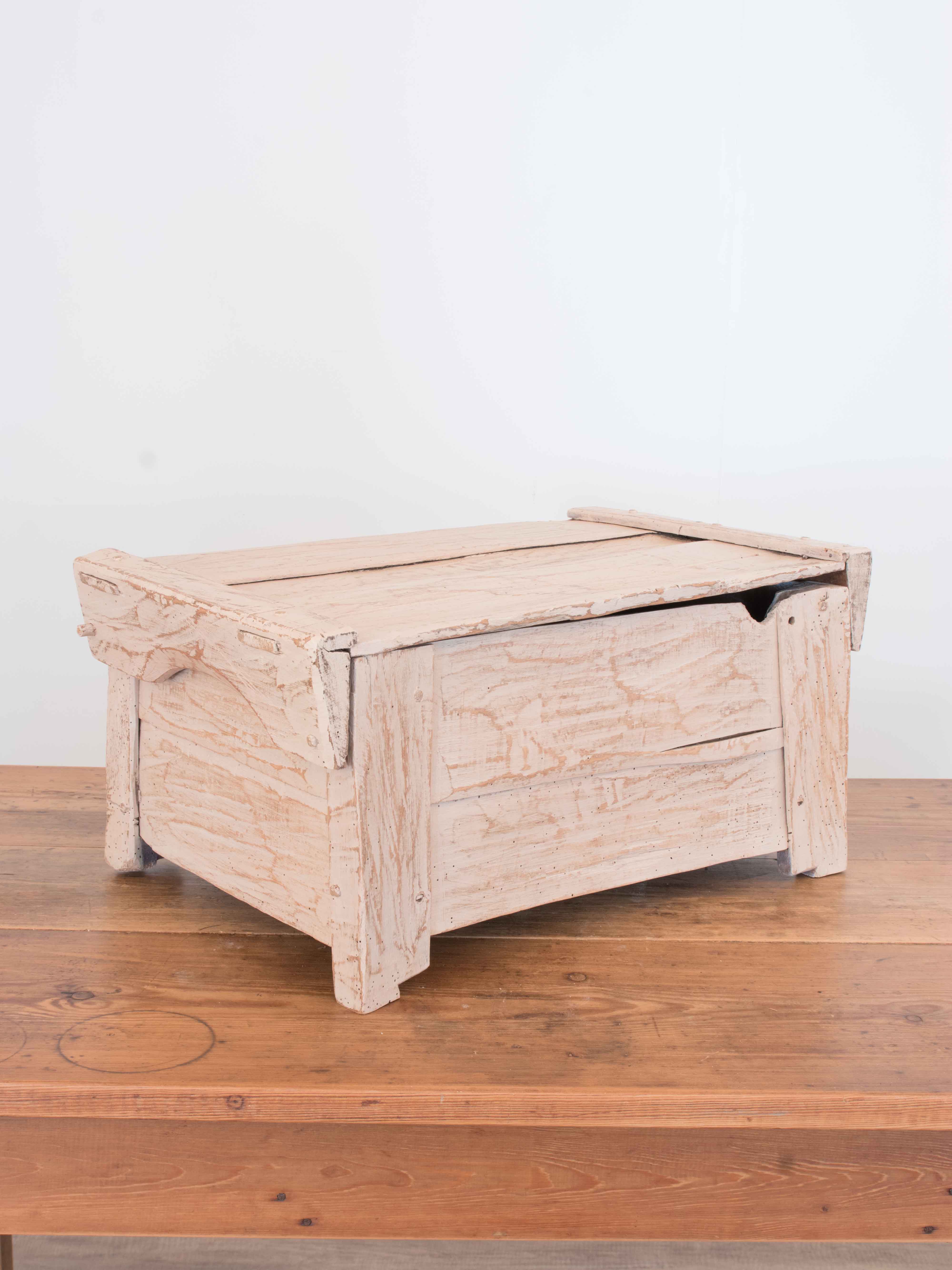 Antique Hand-Crafted Beech Trunk