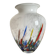Large blown glass vase with polychrome inclusions in the Murano style.