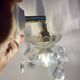 Vintage glass lampshade wall lamp with antique tassels
