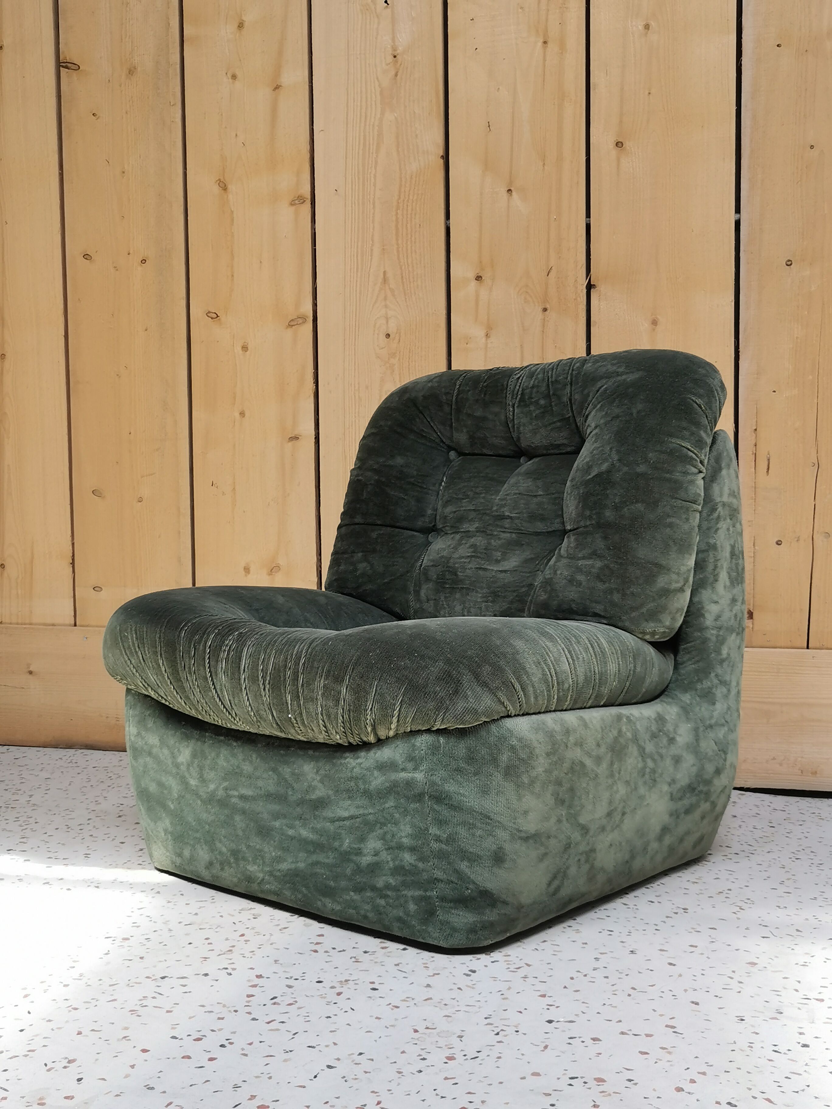 Velvet armchair