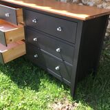 Commode en sapin des années 1980 relookée
