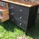 Commode en sapin des années 1980 relookée