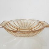 Iridescent orange glass cup