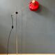 Adjustable red floor lamp in the style of Hoogervorst.