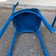 2 blue bistro chairs in curved solid wood