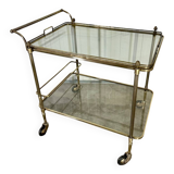 1970s gold rolling serving table
