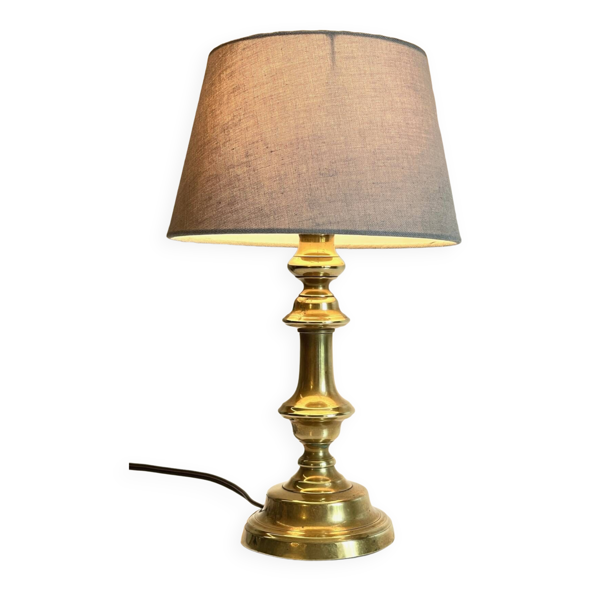 Lamp chic old solid brass candle holder