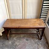 Dark wood bench