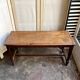 Dark wood bench
