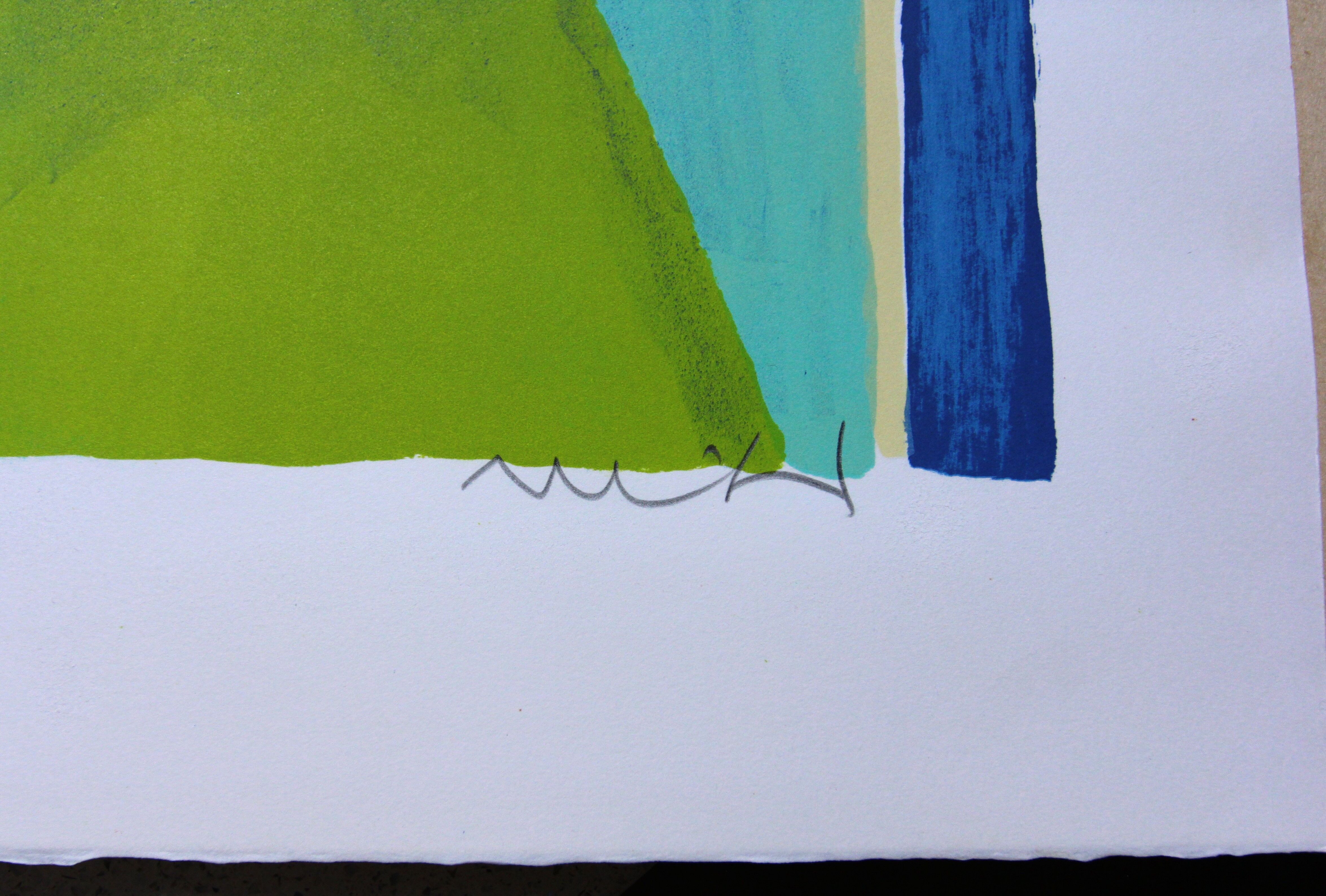 Bouquet of tulips, lithograph signed by Roger Mühl, printed by Mourlot, c. 1980-1990