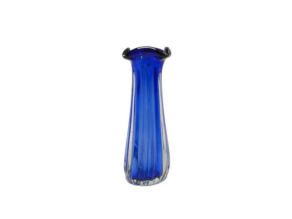 ABN Vase, mid-century modern, blue glass, design by J. Hospodka