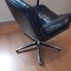 Sedinternational black leather swivel armchair