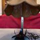 Vintage wrought iron burlap table lamp