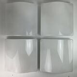 Set of 4 midcentury space age wavy wall lamp by Guzzini,model 5359