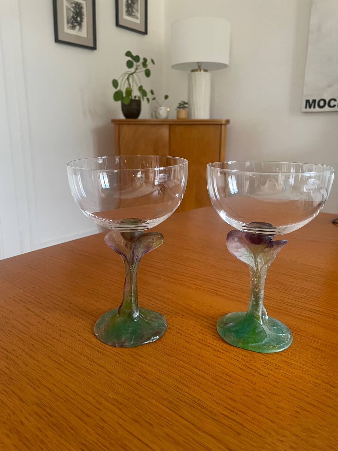 Lot  de 2 Verres Daum nature