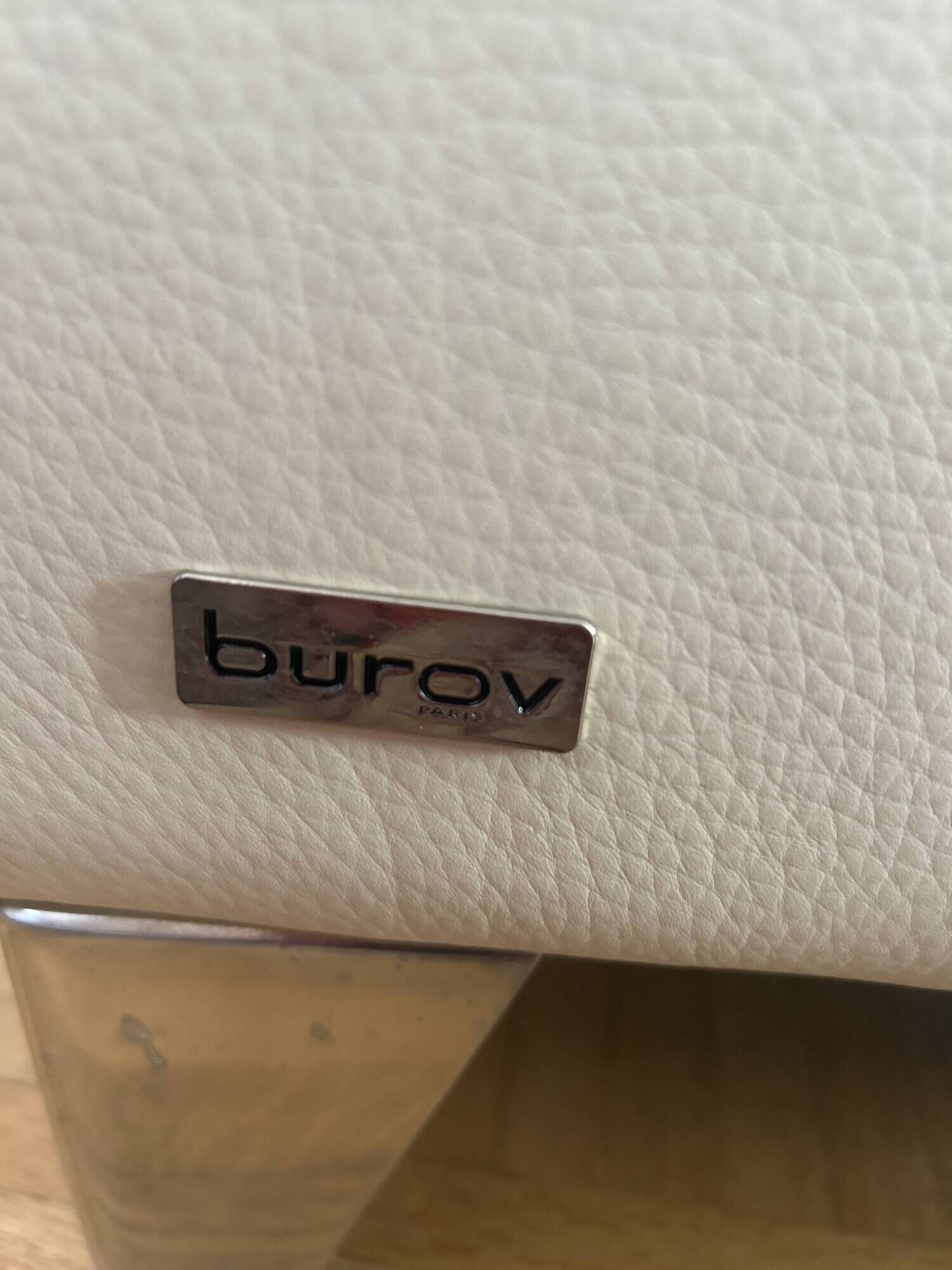 High-end burov ivory leather armchair - as new (never used)
