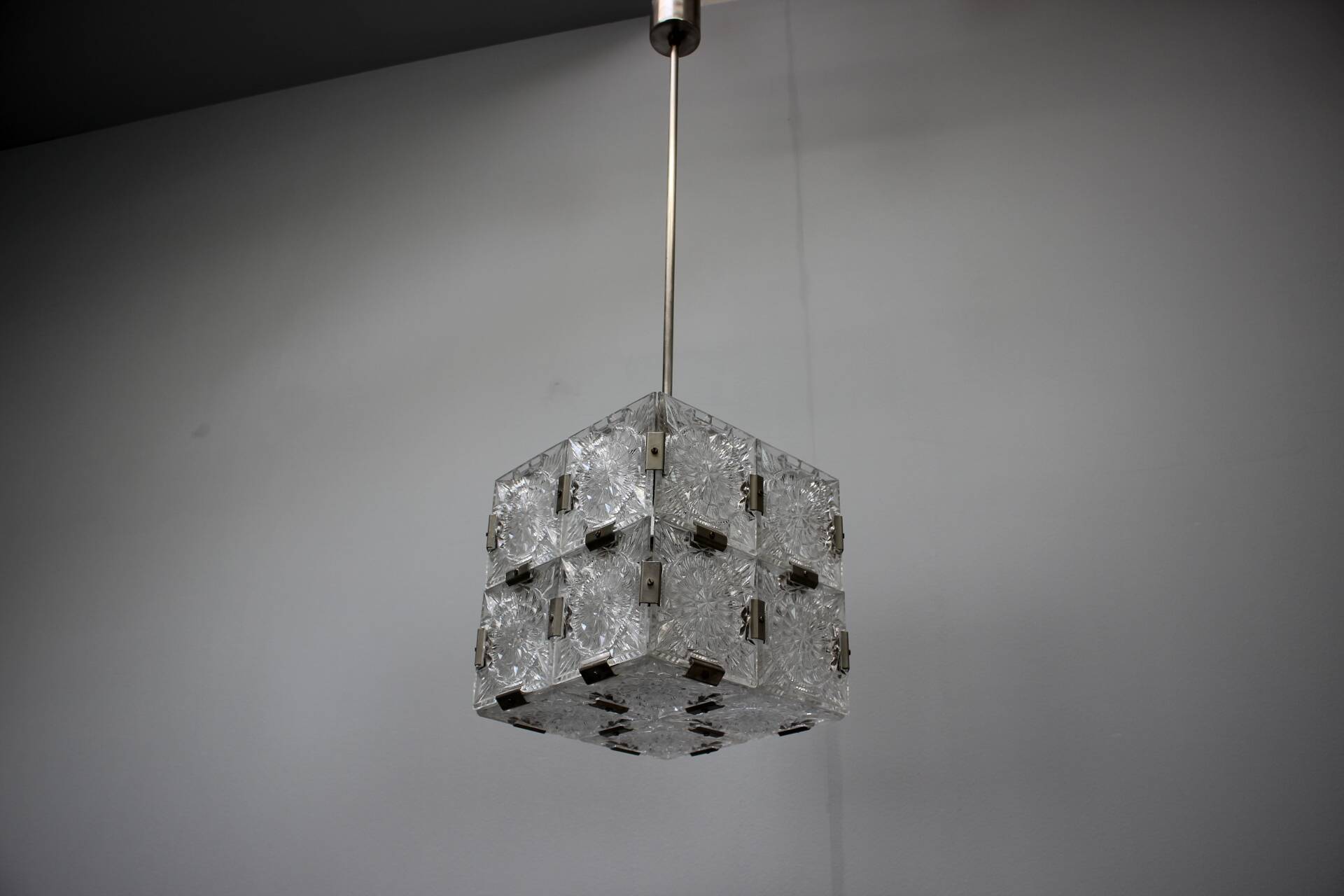 Mid-Century Glass Pendant by Kamenicky Šenov, 1960s, Czechoslovakia