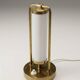 Bauhaus table lamp brass & opaline glass 1930s Czech Republic
