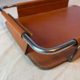 Leather mail tray
