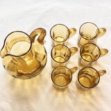 Service à orangeade, 1 cruche et 5 verres