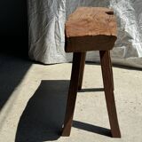 Small organic bench in upcycled Asian teak quadripod - Sungai