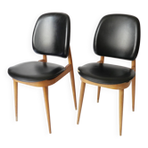 Pair of Pierre Guariche design chairs 1960s vintage 70s 1970s