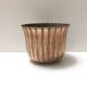 Round Embossed Copper Cachepot / Vase in the style of Egidio Casagrande