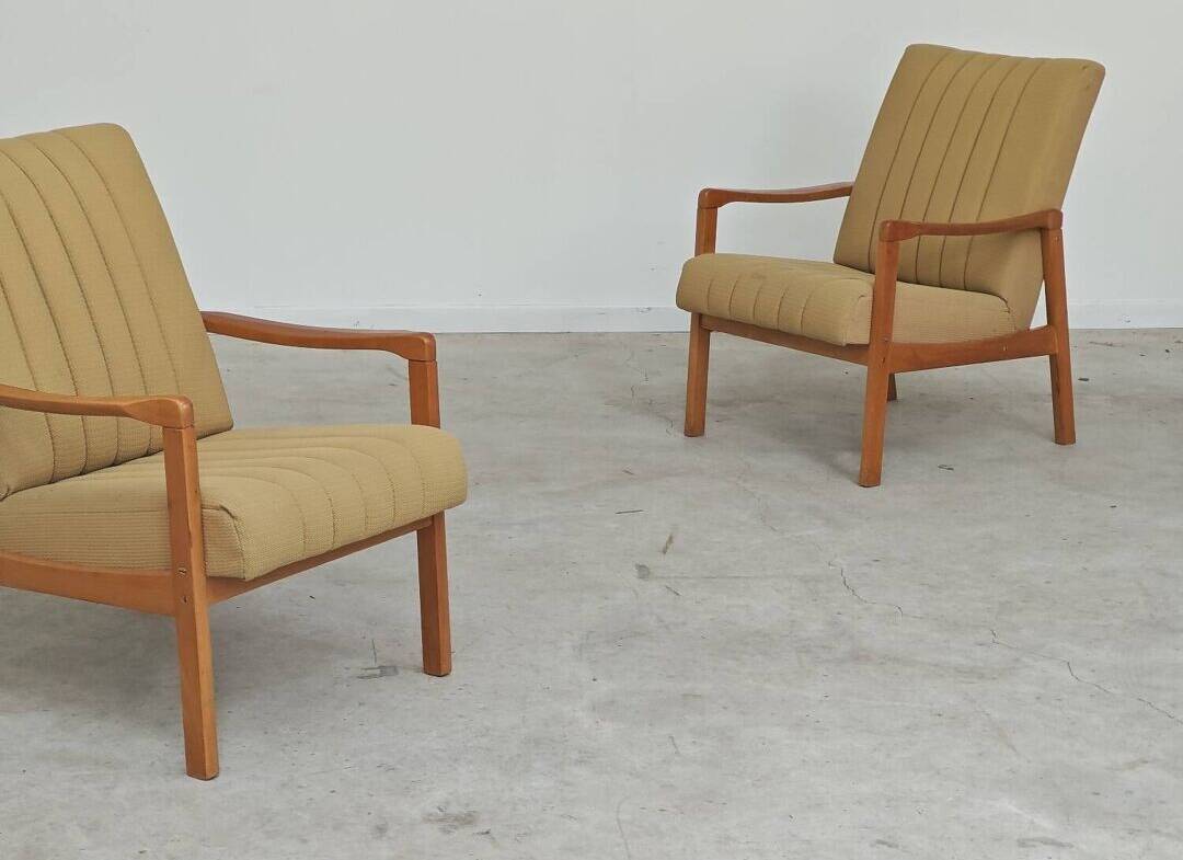Paire de fauteuils Jitona Sobeslav Ex Tchécoslovaquie