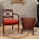 Maurice Hirch, Pair Of Stamped Mahogany Armchairs, 20th Century