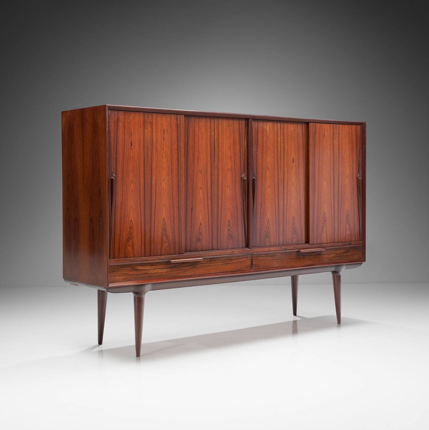 Scandinavian Sideboard Credenza by Gunni Omann Palisander No 13