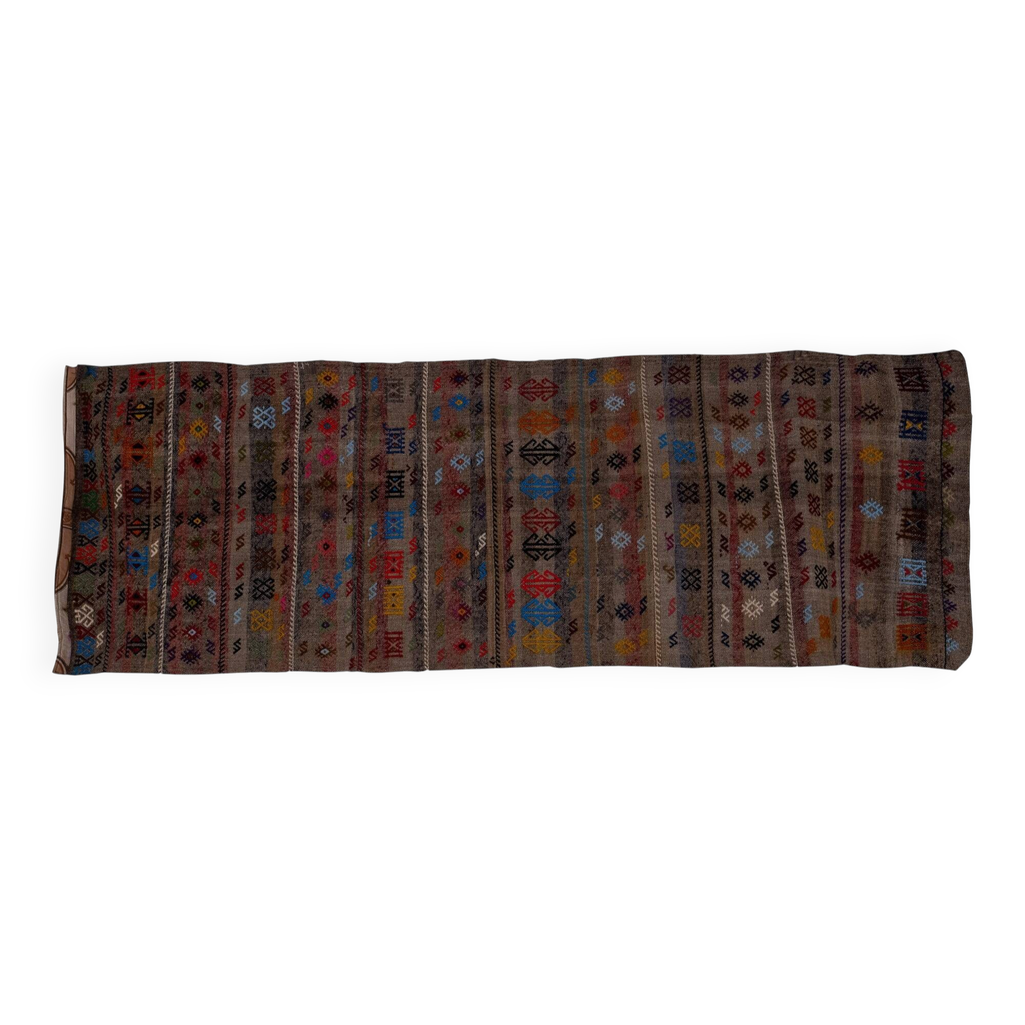 Vintage Turkish hallway rug 98x282 cm