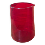 Red glass pitcher