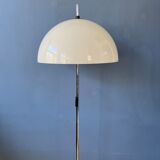Vintage dijkstra mushroom floor lamp with glass lampshade