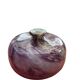 Vase panse aplatie à décor de spirales violettes et dorées