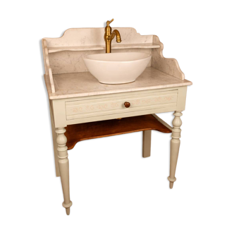 Antique sage green washstand