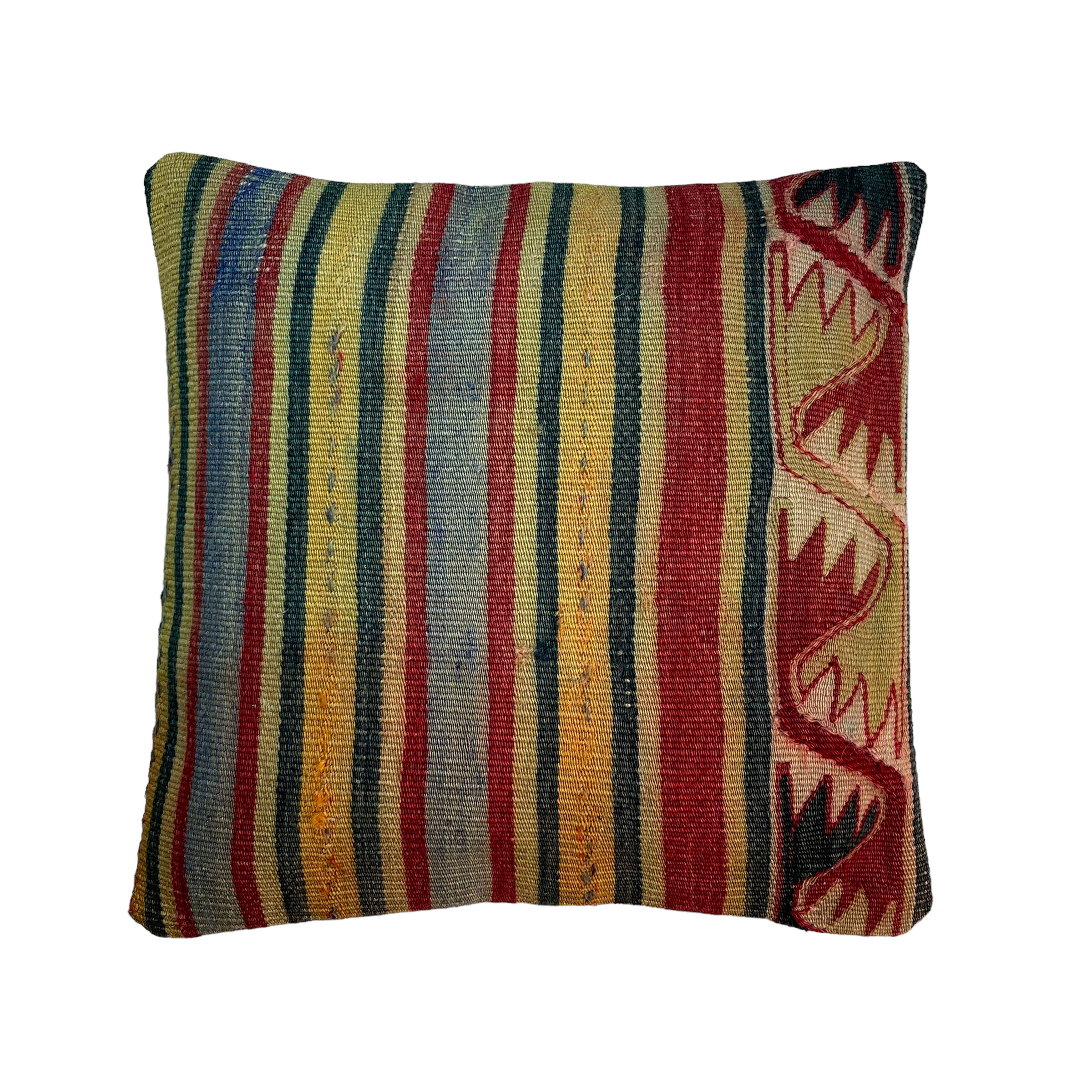 Vintage turkish kilim cushion cover , 40 x 40