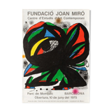Original lithographic poster Joan Miro, Fundacio Joan Miro - Barcelona 1975.