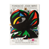 Original lithographic poster Joan Miro, Fundacio Joan Miro - Barcelona 1975.