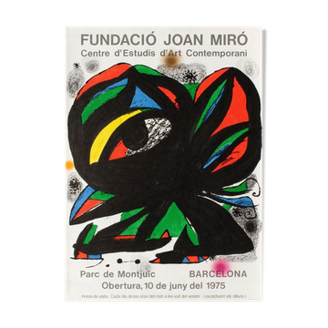 Affiche lithographique originale Joan Miro Fundacio Joan Miro - Barcelona 1975.