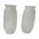 Pair of frosted glass vases, compressed, Art Deco period.