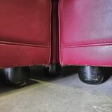 Canapé d'angle modulable Socrates en cuir bordeaux par Poltrona Frau, 1970