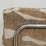 Vintage Bauhaus Club Chair Jacquard & Chrome, Fully Restored 