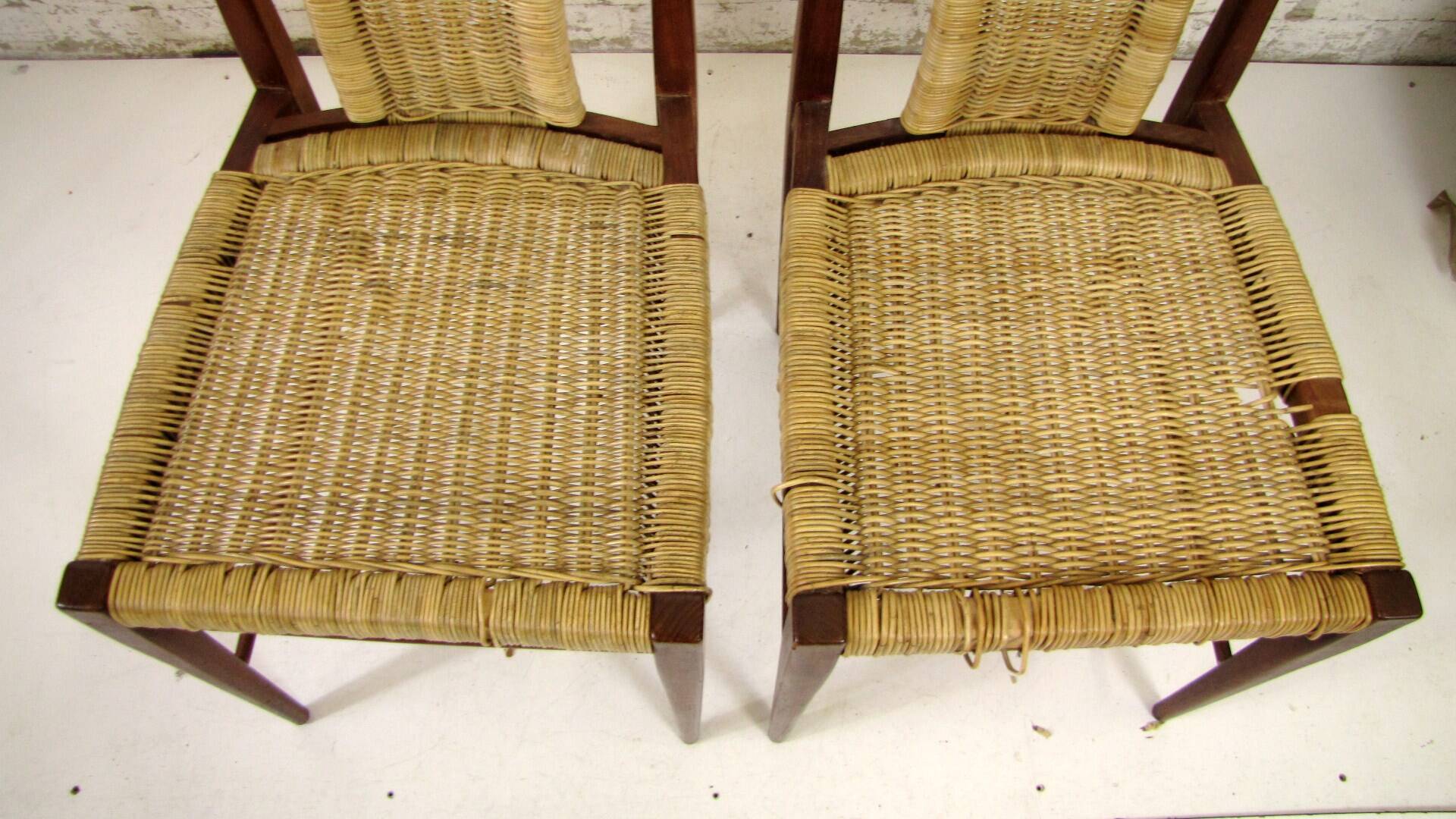 A pair of chairs by rudolf frank for lucas schnaidt, germany 1962