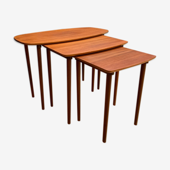A set of three side tables, Denmark, 1960s