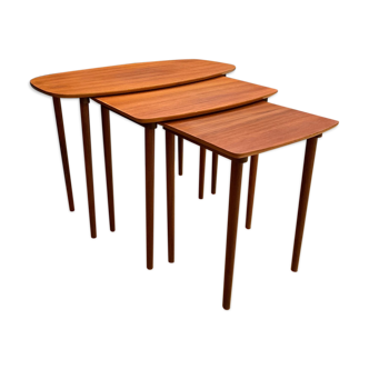 A set of three side tables, Denmark, 1960s