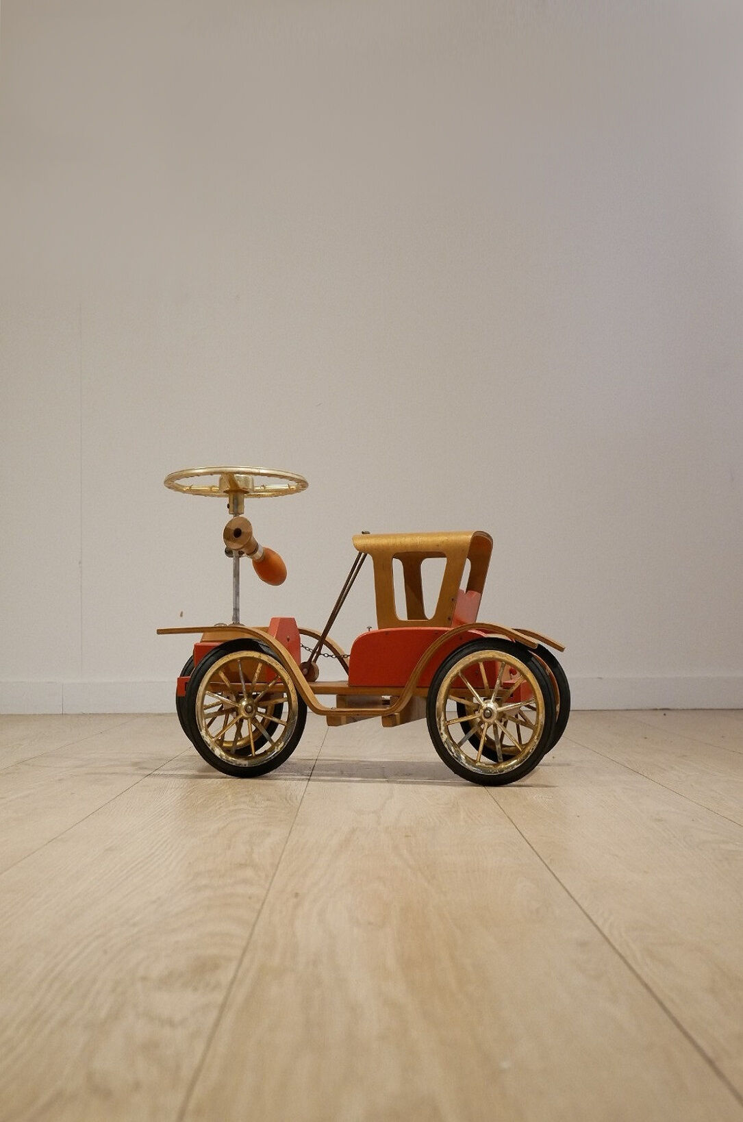 Dutch design plywood car toy for child 1950