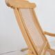 Chaise longue bois et cannage