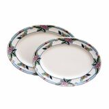 Two Art Deco trays by Losol Ware, large and medium size.