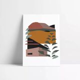 Volcanoes - art print (30 x 40) signed ACKEOGH