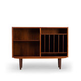 Rosewood bookcase with Record Rack by Hundevad & Co, 1960s